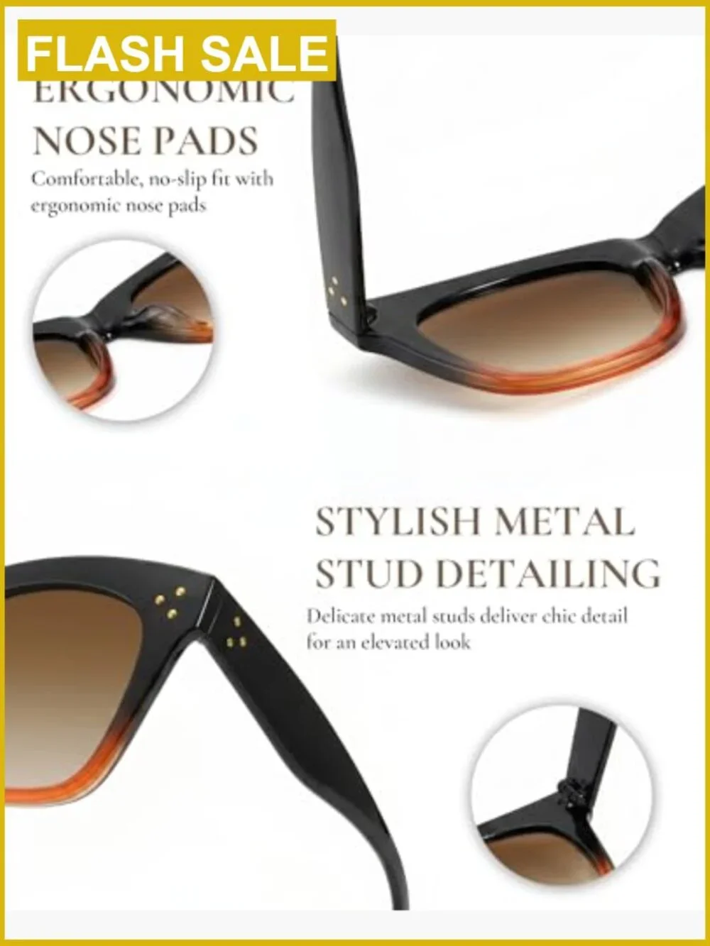 Oversized Cat Eye Sunglasses 2 Pack UV400